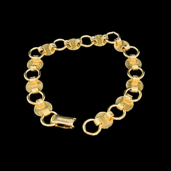 Sarah Coventry Gold Tone Round Link Bracelet (4677 -1 -2) - Picture 7 of 8